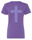 Lutheran Girl Ladies V-Neck T-Shirt (Multiple Colors)
