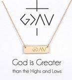 God Is Greater Necklace (Multiple Colors)