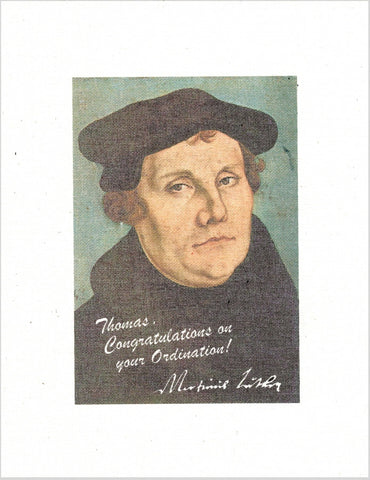 Martin Luther Signed Portrait