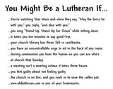 YMBALI Original T-Shirt - You Might Be A Lutheran If (Multiple Colors)